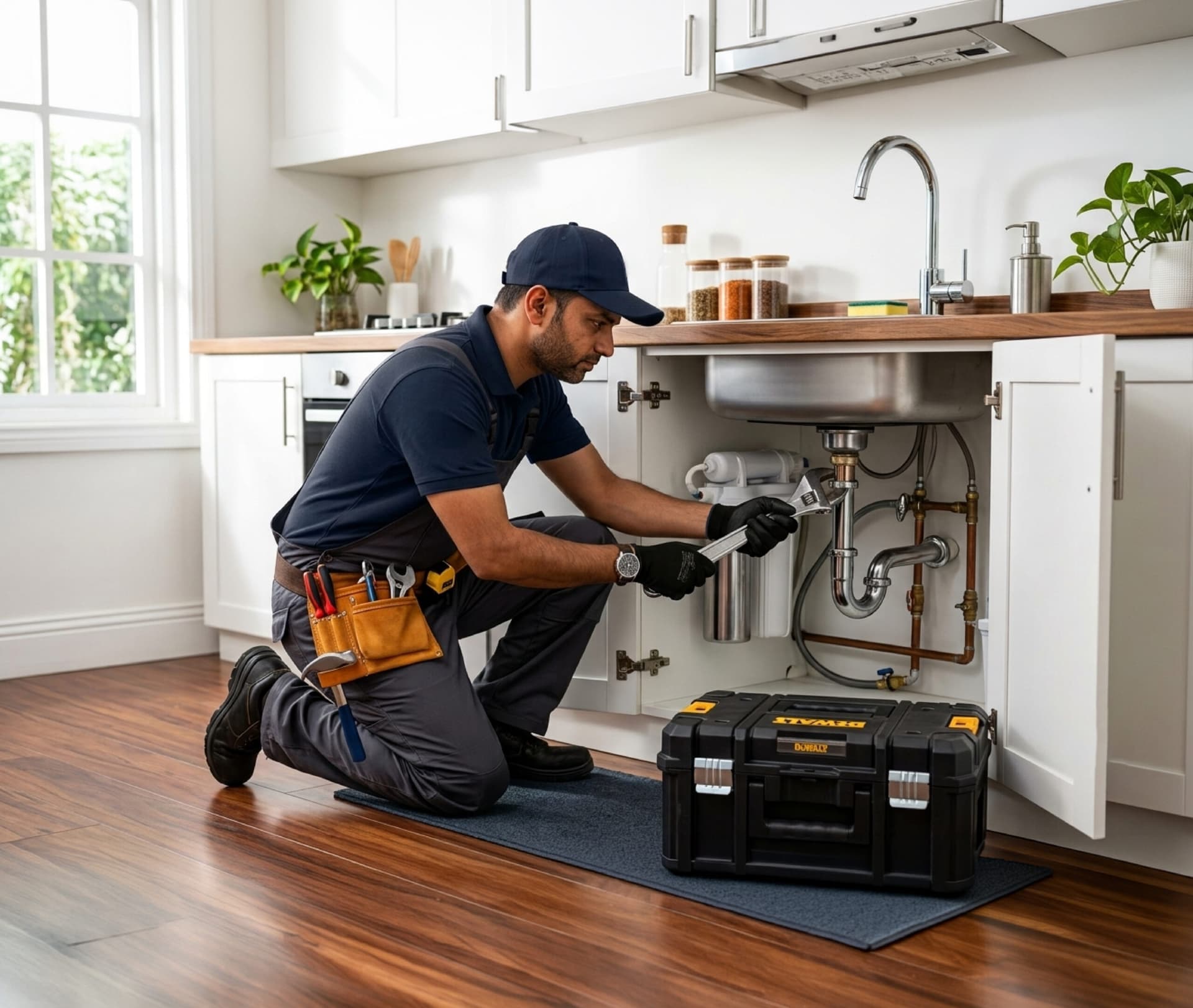 Home service professional at work